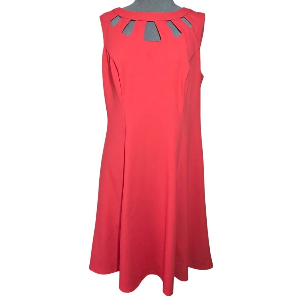 Coral Sleeveless Knee Length Dress Size 12